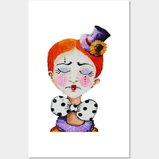 Le clown au noeud papillon - Ginger Clown with a Bow Posters and Art